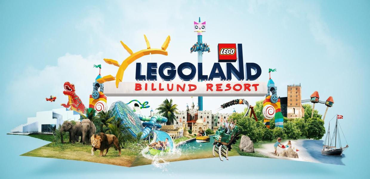 Im LEGOLAND Billund Resort erwarten euch aber auch Dinosaurier und Löwen. Man kann auf verrückten Rutschbahnen nach unten sausen. Oder man kann mit Schiffen fahren und Sandburgen bauen. Erkundet ein königliches Schloss oder eine Wikingerburg – und vieles, vieles mehr.