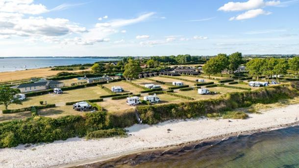 Drejby Strand Camping tussen zee en fjord in Zuid Jutland, Denemarken