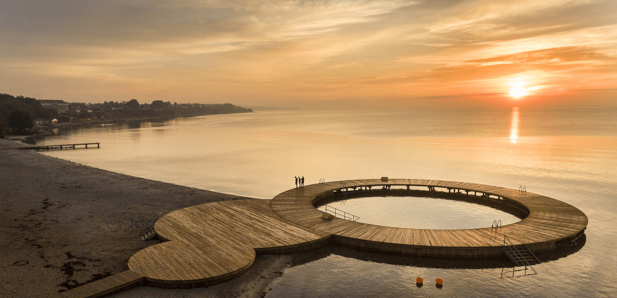 Rund badebro ved Østerstrand, Fredericia