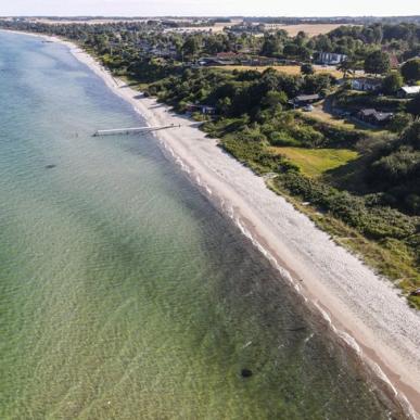 Saksild Strand in Zuidoost Jutland, Denemarken