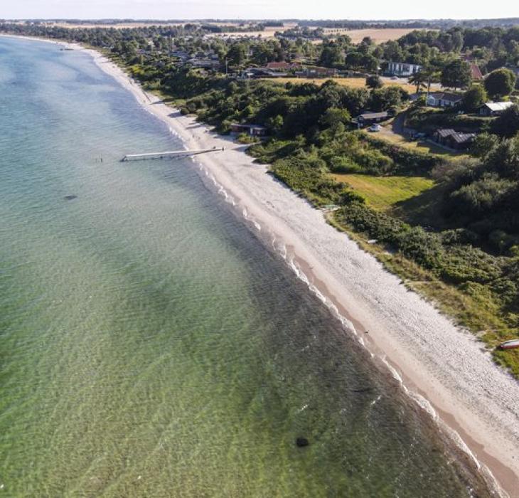 Saksild Strand in Zuidoost Jutland, Denemarken